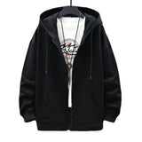 US Size Zip Up Hoodies Autumn Hooded Sweatshirts