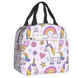 Unicorn Rainbow Insulated Lunch Tote Bag For Shooting Star And Magic Wand Thermal Cooler Food Lunch Box Work School Travel