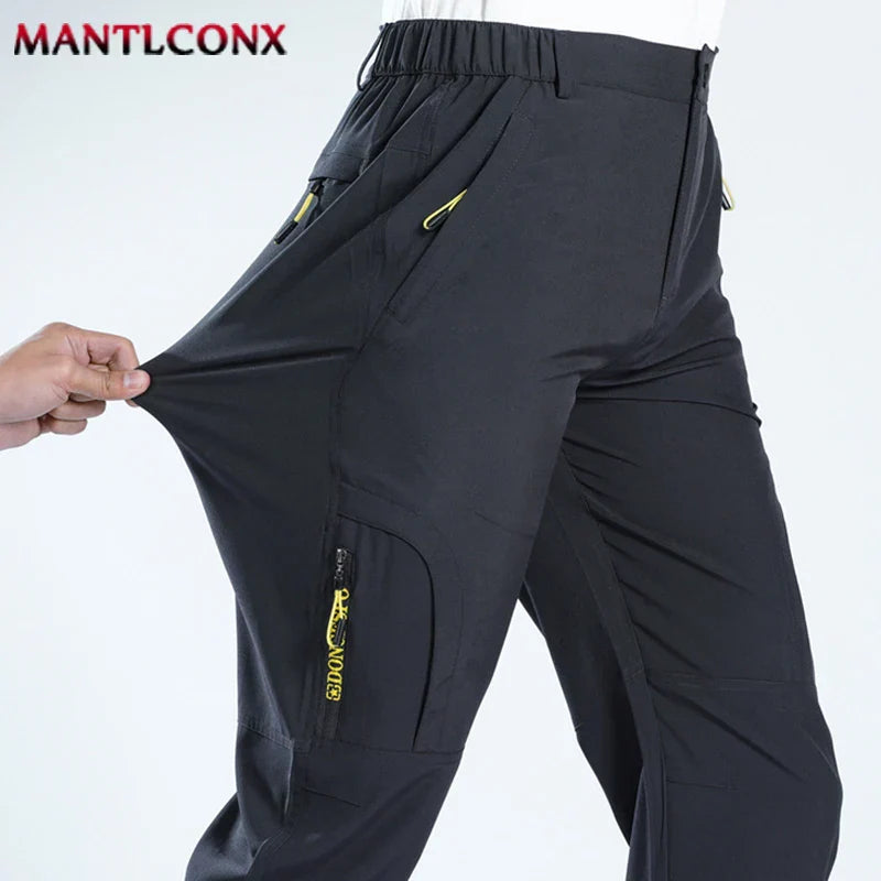 XL-5XL Lightweight Hiking Camping Trousers Men Thin Summer