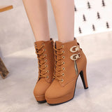 2023 Plus Size 3543 Platform Boots Autumn Winter