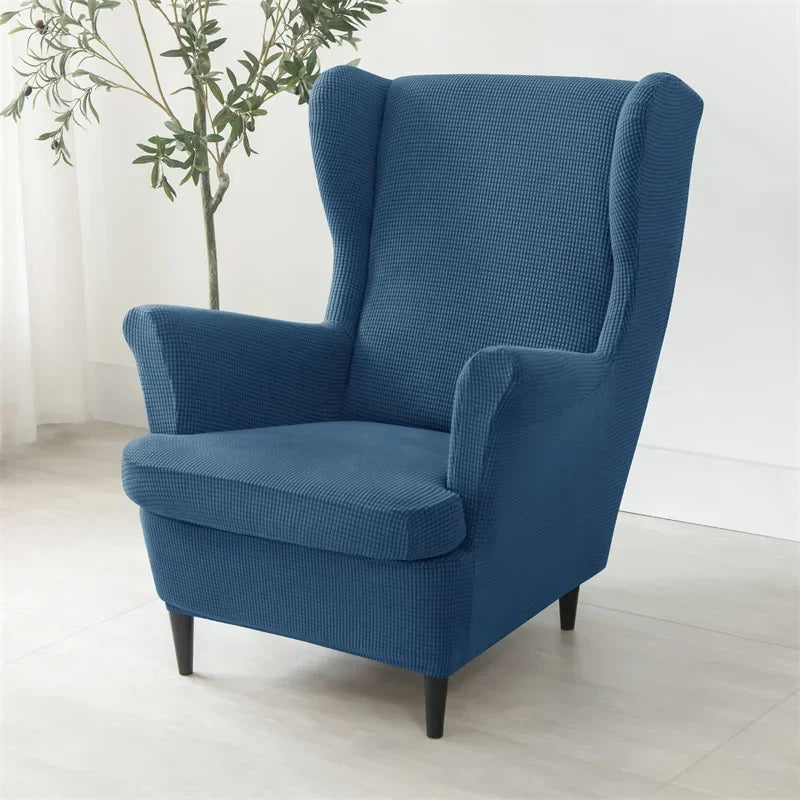 Polar Fleece Wing Chair Cover Stretch Wingback Sofa