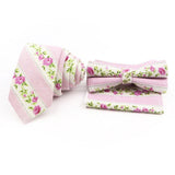 Men Linen Plant Ainmal Ties Set Pocket Handkerchief