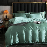 Luxury Gold Mulberry Silk Bedding Set Comforter Quilt