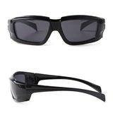 Punk Y2K Silver Rectangle Sport Sunglasses Men Women