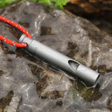 Titanium Whistle Emergency Survival Safety Whistles With Lanyard