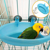 Pet Bird Bath Cage with Mirror, Parrot Bathtub,