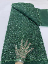 High Quality Beaded Lace Fabrics for Wedding Fabric