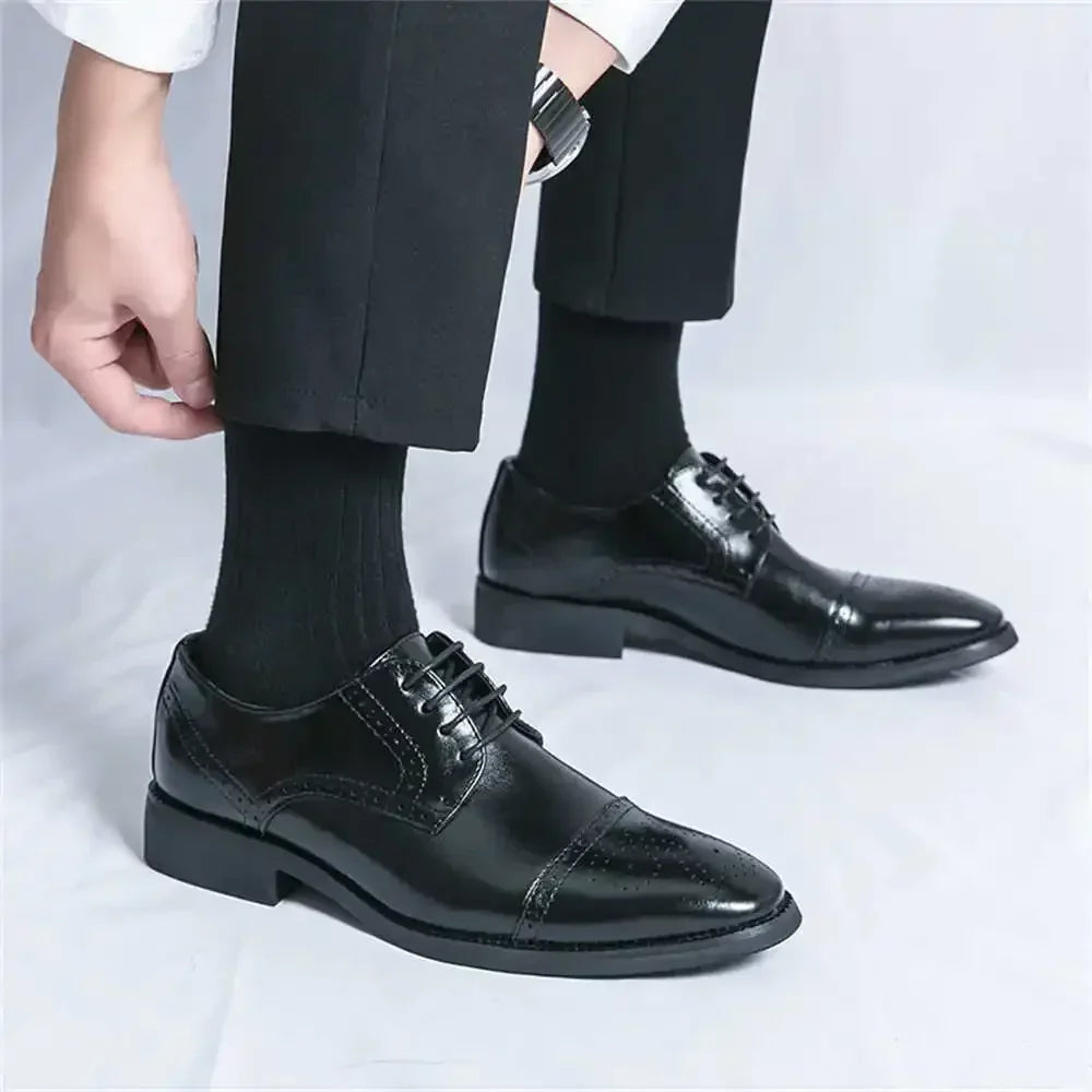 Normal Leather Tied Wedding Dress Shoes Green Mens Shoes Luxury Wedding Party Shoes Sneakers Sports Kawaiis Racing Unique