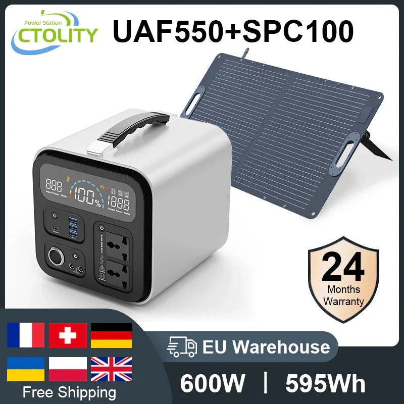 600W Lifepo4 Portable Power Station 595Wh (Peak 1100W)