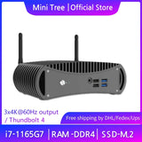 11th Gen Fanless Office Mini PC i7-1165G7 i5