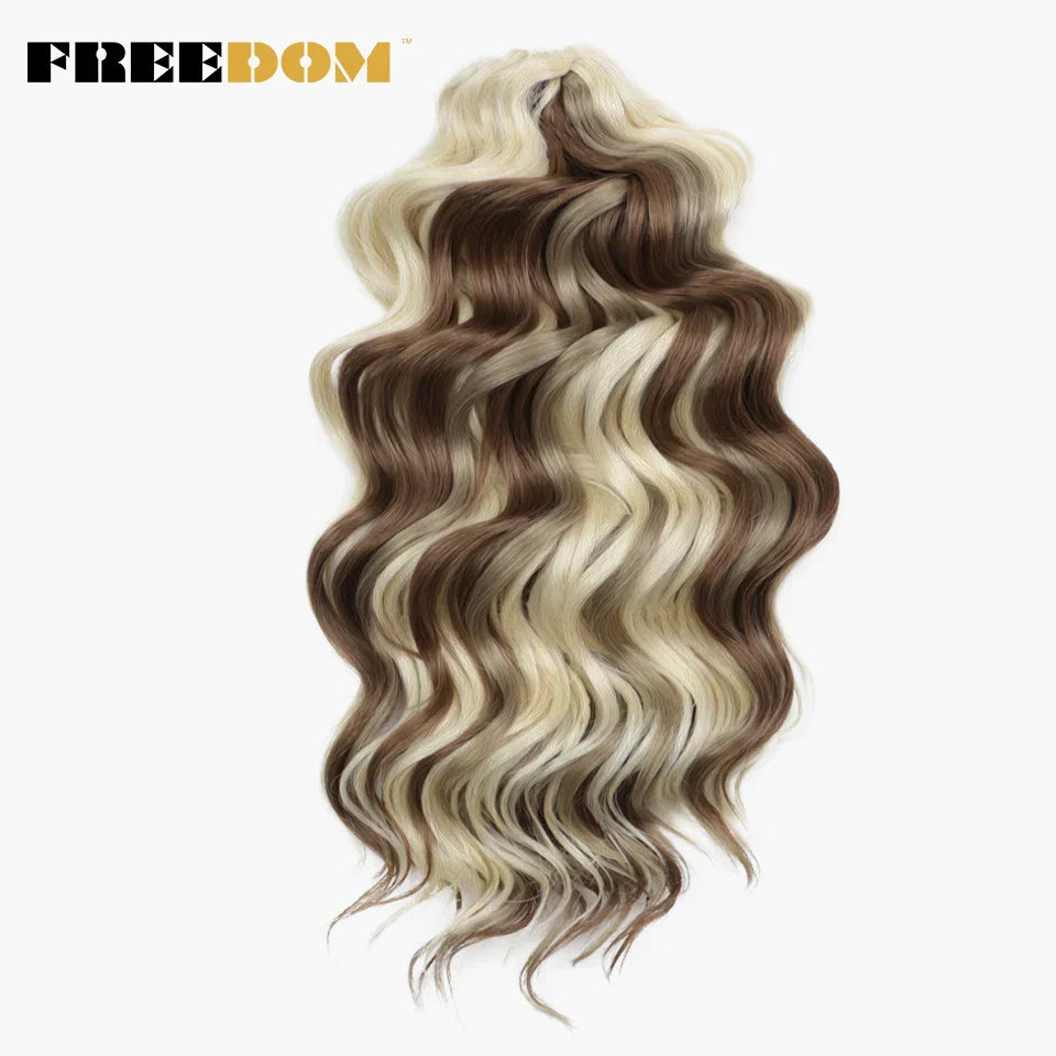FREEDOM Deep Wavy Twist Crochet Hair 16 Inch