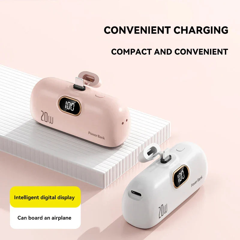 10000mAh Wireless Power Bank Mini Capsule Capsule Fast