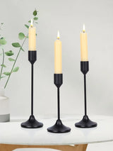 3Pcs/Set Chinese Style Metal Candle Holders Simple Golden