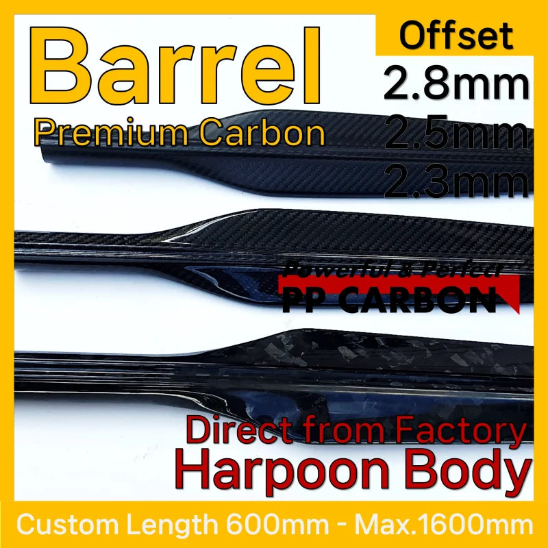 PPCARBON Carbon Fiber Rods Cuttlefish Railguns, Spearfishing Barrel