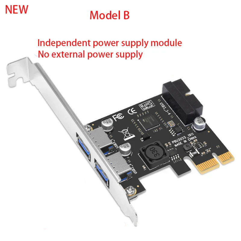 USB 3.0 Pci-e Adapter 2 Port Usb To