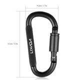 Lixada 9 Pack Aluminum Alloy D-ring Locking Carabiner