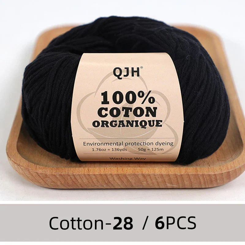 QJH 100% Cotton Yarn, Cotton Baby Sport Weight