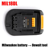 BS18DL MIL18DL Battery Adapter Converter for MakitaBoschMilwaukee 18V