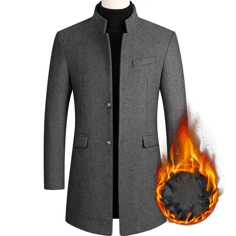 BROWON Brand Business Casual Trench Coat Men Chinese