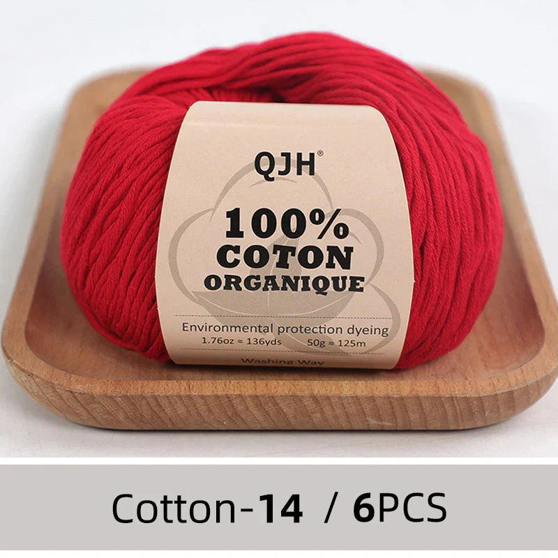 QJH 100% Cotton Yarn, Cotton Baby Sport Weight