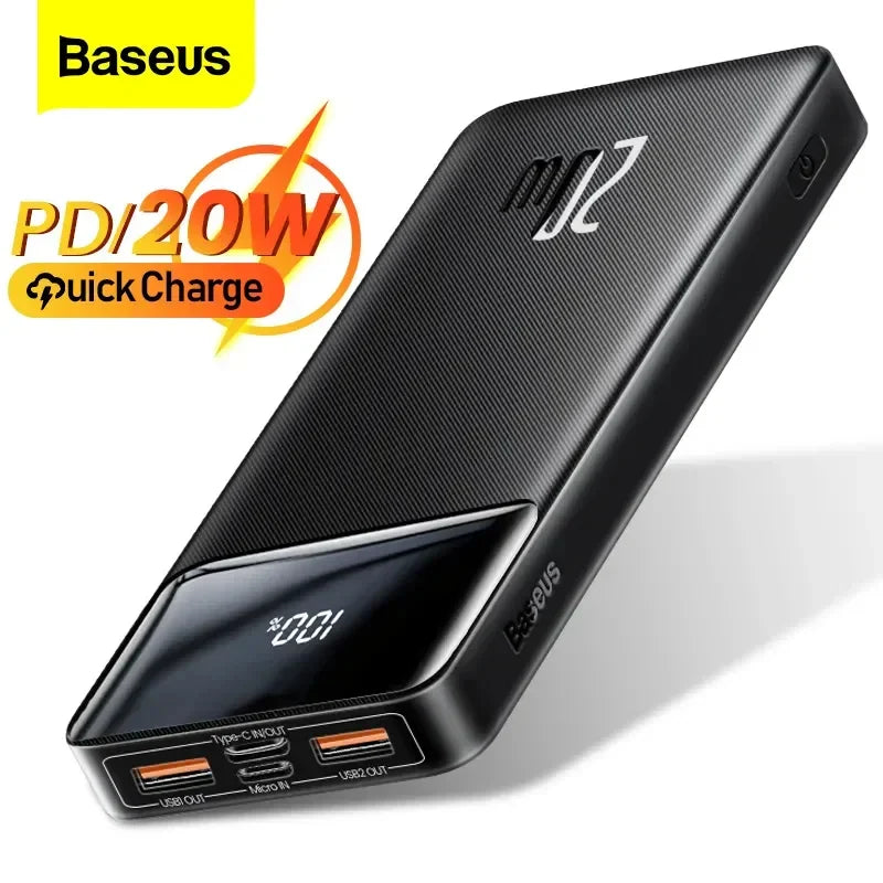 Baseus Power Bank 20000mAh Portable Charger Powerbank 10000mAh