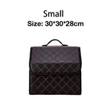 Car Storage Boxes Folding Auto Organizer Box PU