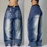 Y2K Fashion Baggy Jeans Denim Cargo Pants Womens