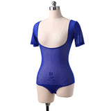 Long Sleeve Bodycon Gauze Top Sheer Pure Mesh