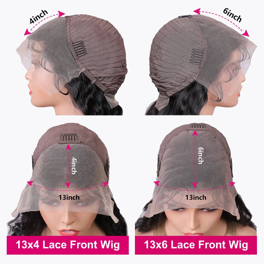 HD Transparent 13x4 13x6 Body Wave Lace Front