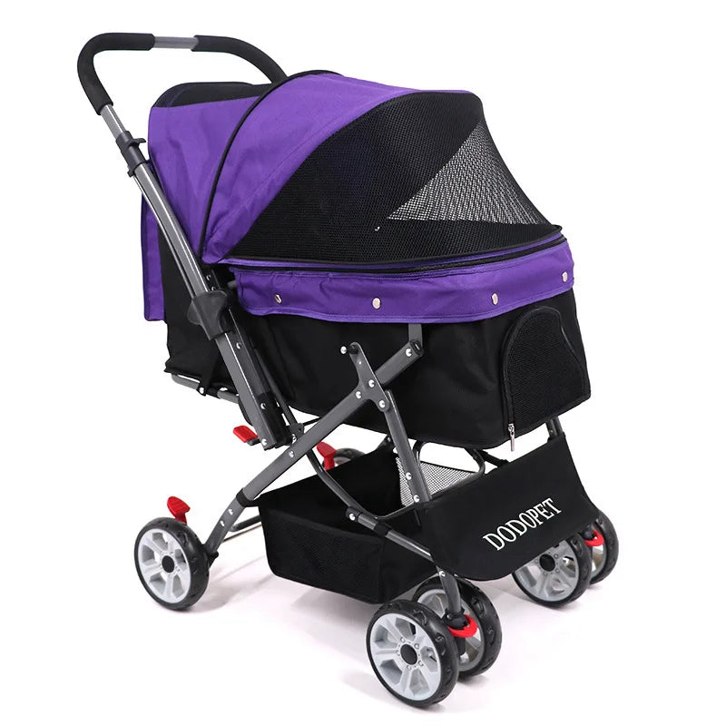 Dog Cat Carrier Pet Buggy Stroller Bag Carriage