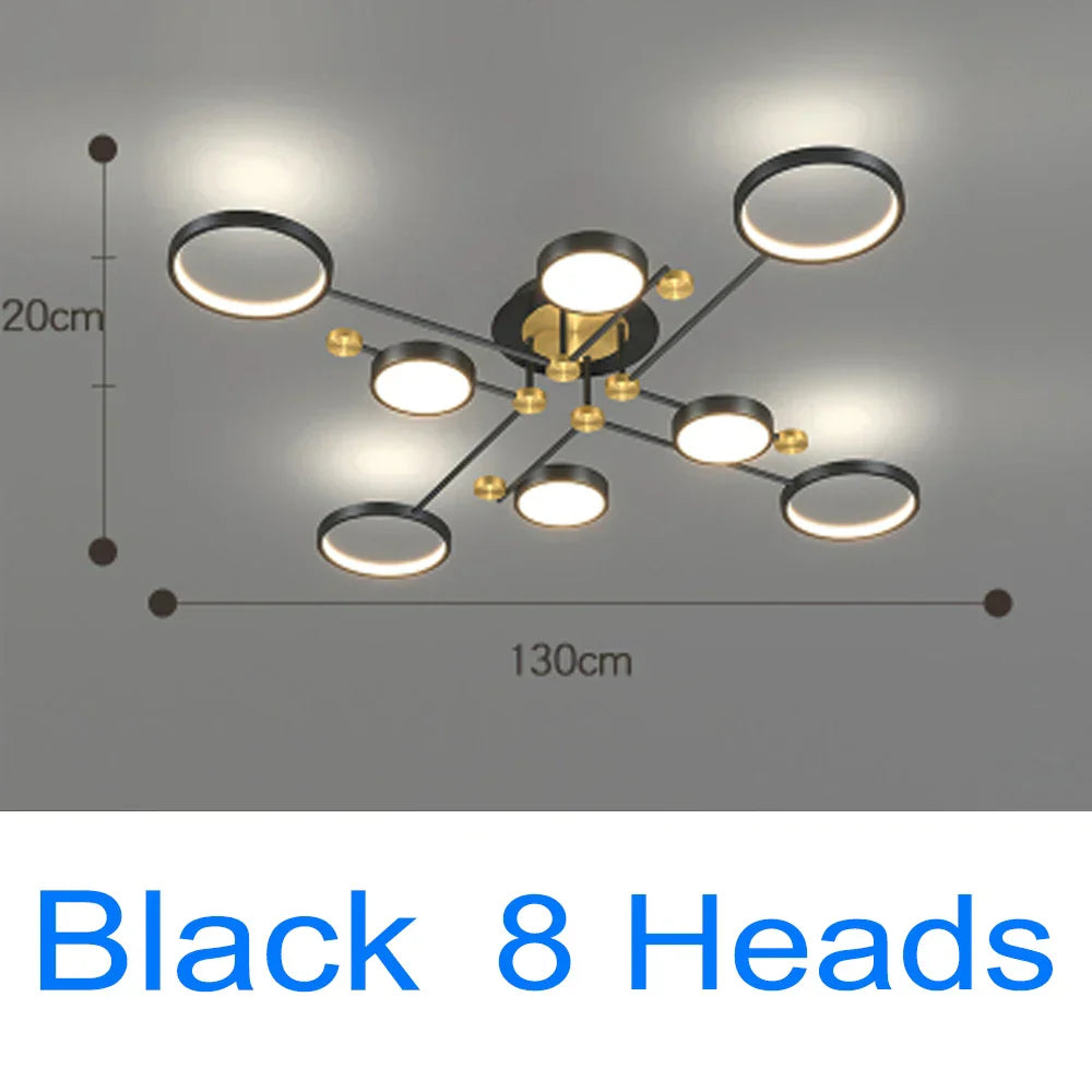 Modern Pendant Light LED Nordic Lamp Gold Black