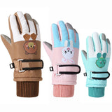 Cartoon Kids Gloves Thickened Warm Winter Ski FiveFinger