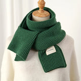 Warm Knitted Wool Soft Scarf Women Solid Korean