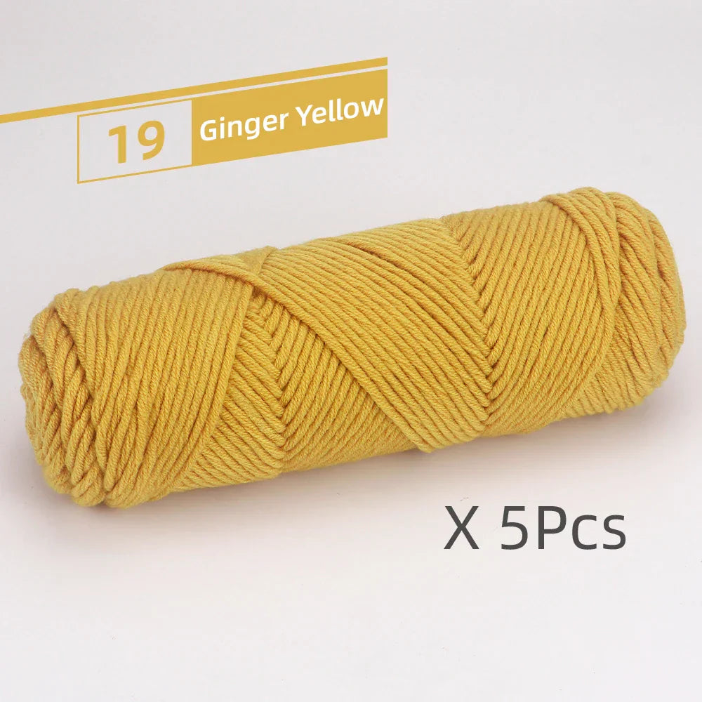 5 Pcs Cotton Select Yarn 17.63oz/500g, Light Worsted