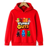 Kids Anime Stumble Guys Hooded Sweatshirts Long Sleeve