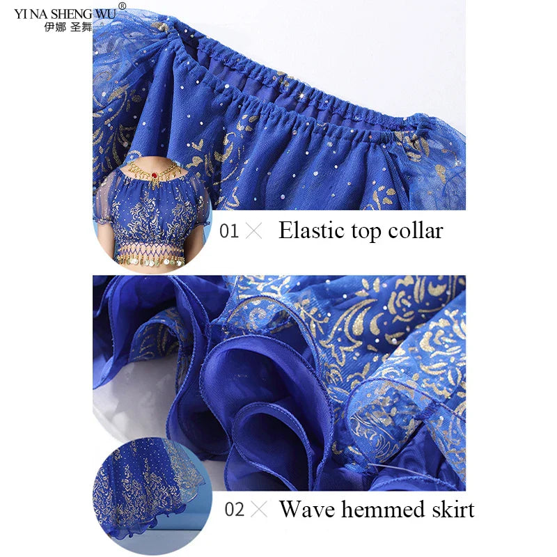 New Bollywood Costume Set Belly Dance Performance Clothes