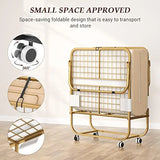 Folding Bed with Mattress, Portable Foldable Bed with