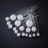 Fashion Metal U Shape Pearl Hairpin Clips Wedding