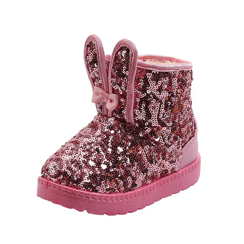 New Winter Children's Girls Snow Boots Cute Baby