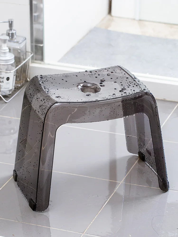Bathroom Stool Home Furniture Transparent PCTG Plastic Shoe