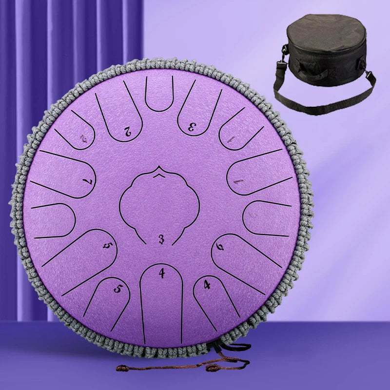 Hluru 15 Notes Glucophone Steel Tongue Drum 13