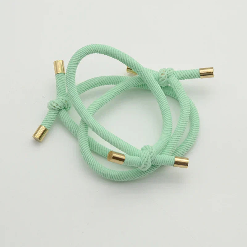 30PCS 5mm Twilled Cords Knotted Elastic Hair Bands