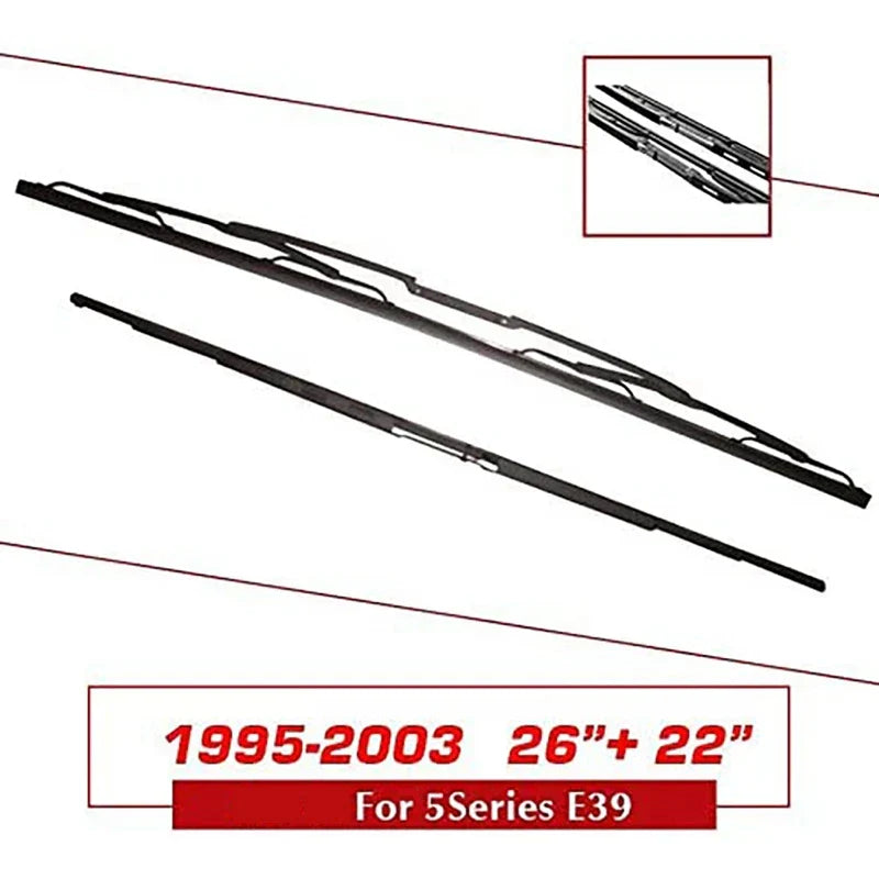 Car 26Inch + 22Inch Wiper Blades Combo Silicone