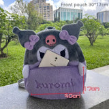 New Sanrio Cute Cartoon Plush Backpack Kuromi Large