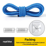 1Pair Round Elastic Rubber Bands Laces No Tie