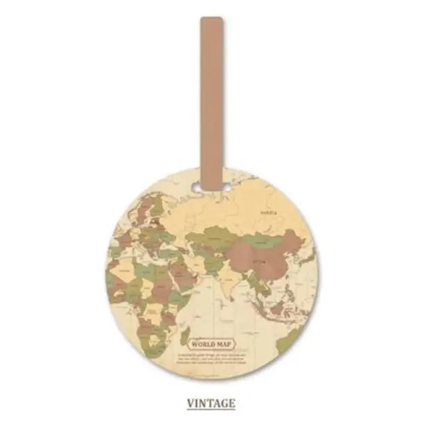 Fashion Map Luggage Tag Silica Gel Suitcase ID