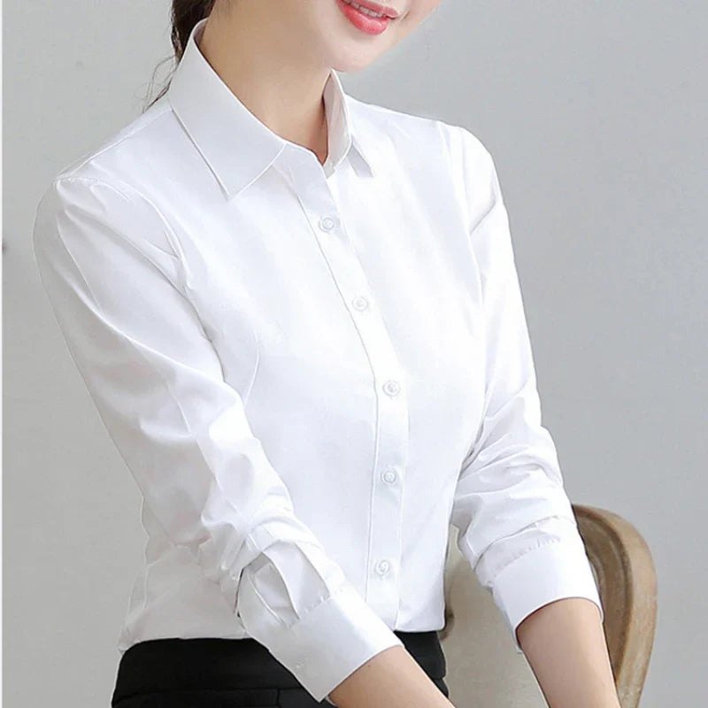 White Shirt Woman 6XL Plus Size Blouse Office