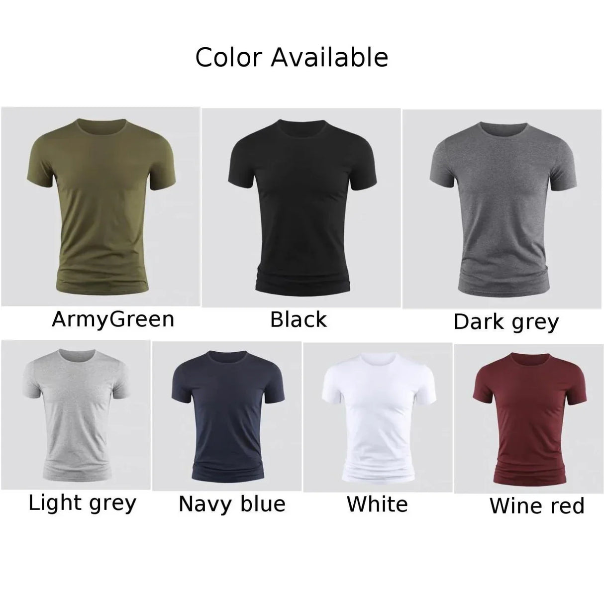 Men's Basic T-shirt Solid Color Short Sleeve Tee