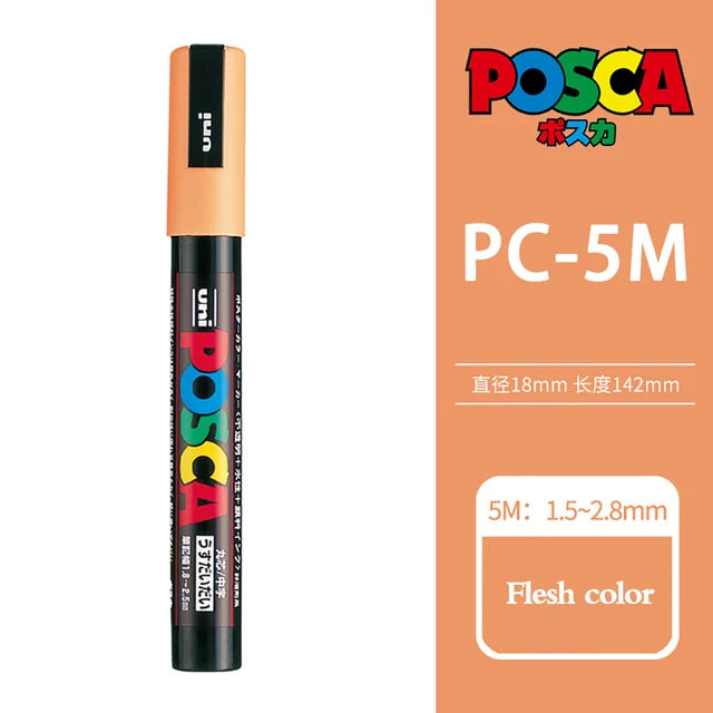 39 Colors Uni Posca PC-5M Paint Marker,1.8-2.5mm Medium