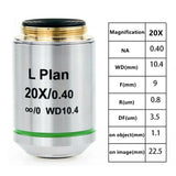 Long Working Distance Infinity Plan Objective Lens 2.5X